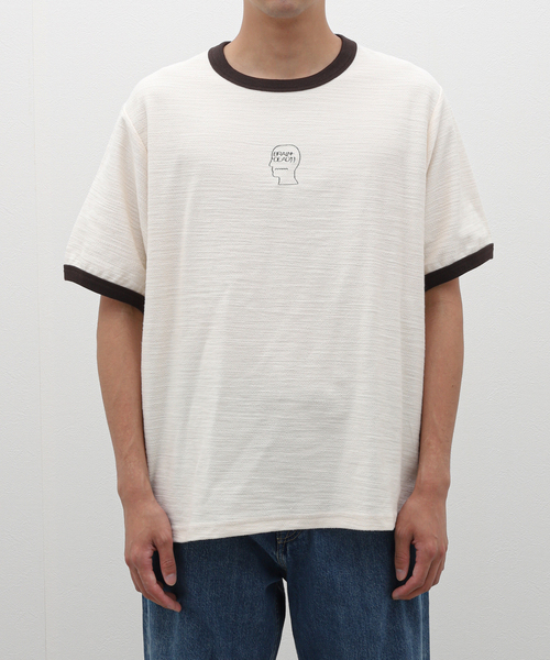 【BRAIN DEAD】ブレインデッド Slubby Ringer Tee BraindeadSlubbyringertshirtnat