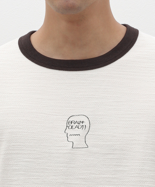 【BRAIN DEAD】ブレインデッド Slubby Ringer Tee BraindeadSlubbyringertshirtnat