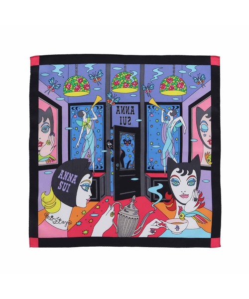 ANNA SUI（アナスイ） ハンカチ 「ANNA SUI×ミック・イタヤ」プリント