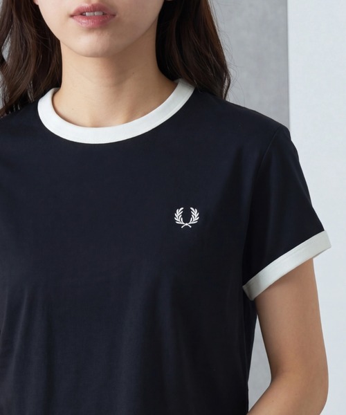 FRED PERRY（フレッドペリー） tシャツ 「FRED PERRY」CROPPED RINGER