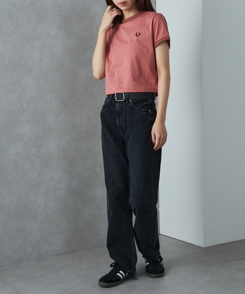 tシャツ 「FRED PERRY」CROPPED RINGER T-SHIRT G9163 レディース メンズ FRED PERRY tシャツ 「FRED PERRY」CROPPED RINGER T-SHIRT