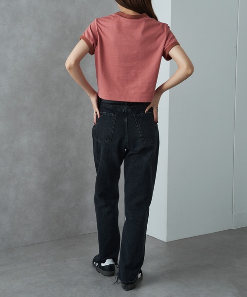 FRED PERRY tシャツ 「FRED PERRY」CROPPED RINGER T-SHIRT