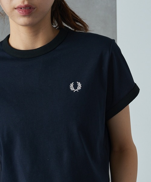 FRED PERRY（フレッドペリー） tシャツ 「FRED PERRY」CROPPED RINGER
