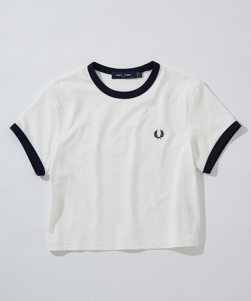FRED PERRYTシャツレディース FRED PERRY（フレッドペリー） tシャツ 「FRED PERRY」CROPPED RINGER