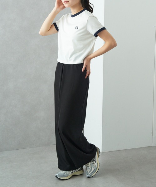 FRED PERRYTシャツレディース FRED PERRY（フレッドペリー） tシャツ 「FRED PERRY」CROPPED RINGER
