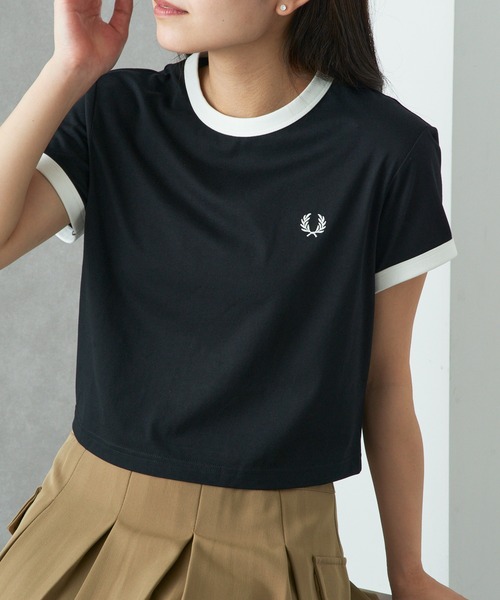 FRED PERRY（フレッドペリー） tシャツ 「FRED PERRY」CROPPED RINGER