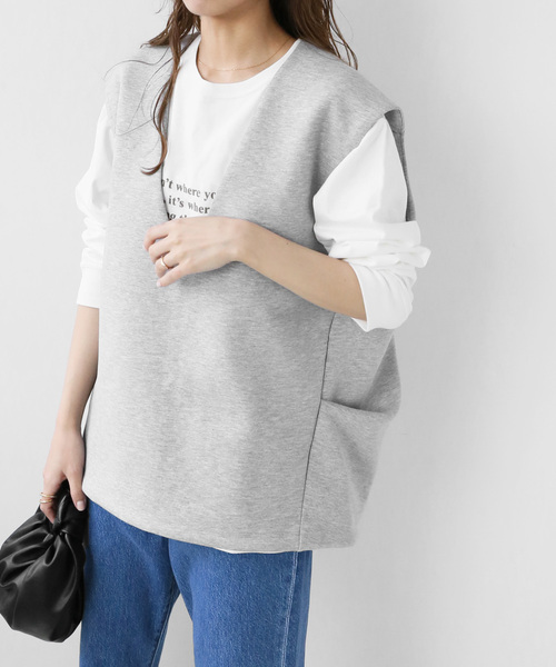 「JOURNAL STANDARD relume」 半袖カットソー FREE ライトグレー レディース JOURNAL STANDARD relume 「JOURNAL relume」 半袖カットソー