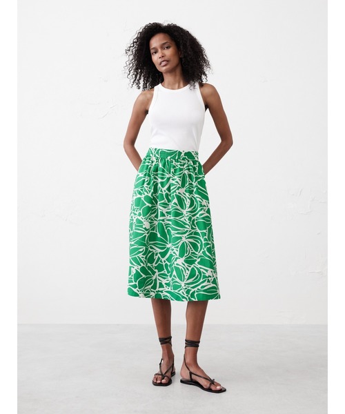 BANANA REPUBLIC スカート FACTORY STORE リネンブレンドシーム