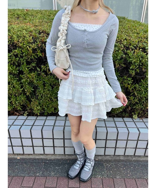 ス 切り替え プルオーバース レイヤード風 花柄 Tシャツ 長袖 レディース ス 楽天市場】重ね着風（柄花・植物）（Tシャツ・カットソー