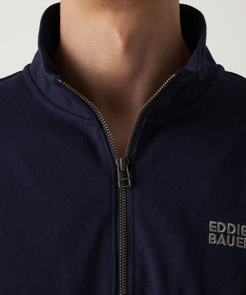 Eddie Bauer（エディーバウアー） tシャツ EBロゴ ハーフジップ 長袖 T