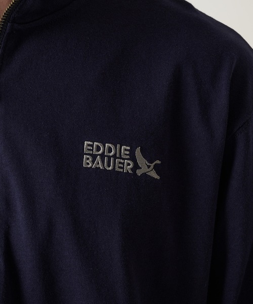 Eddie Bauer（エディーバウアー） tシャツ EBロゴ ハーフジップ 長袖 T