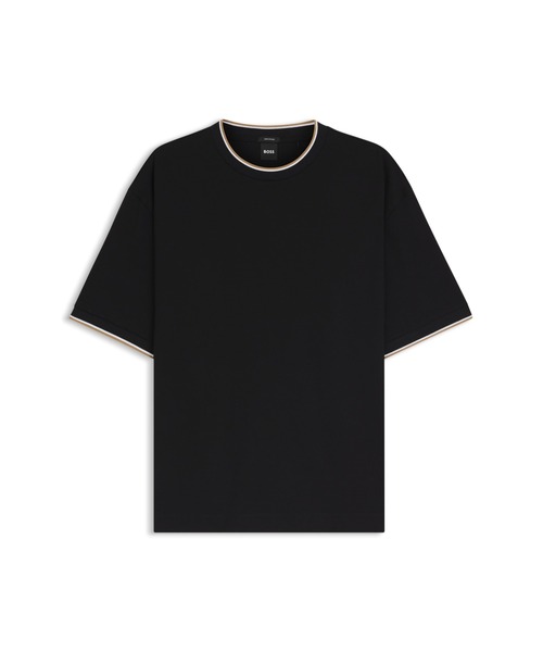 BOSS 新品未使用　メンズ　Tシャツ Lサイズ BOSS（HUGO BOSS） tシャツ シルケットコットン Tシャツ ストライプ