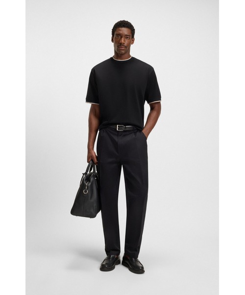 BOSS（HUGO BOSS） tシャツ シルケットコットン Tシャツ ストライプ