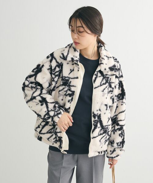 「Green Parks」 「chocol raffine robe」ジップアップブルゾン FREE ホワイト系その他2 レディース_画像8