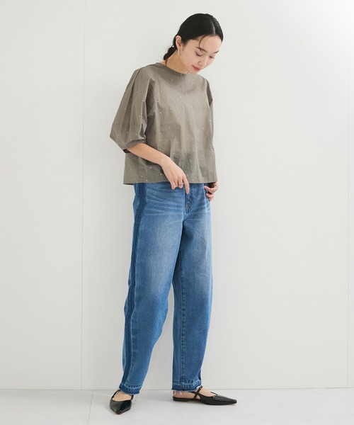 LE CERCLE par rope' ブラウス シャツ ラメドット刺しゅう