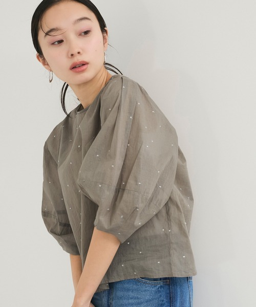総刺子　半袖　ブラウス 楽天市場】≪期間限定：20%OFF≫【雅結】 桜 と 兎 刺繍 半袖