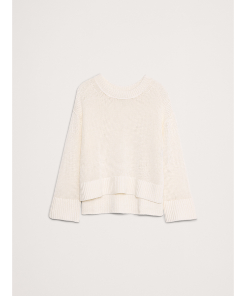 専用 SUSS KNITS オーバーサイズコットンニットセーター アメリカ製 白 ニット セーター オーバーサイズ リネン レディース : ZOZOTOWN