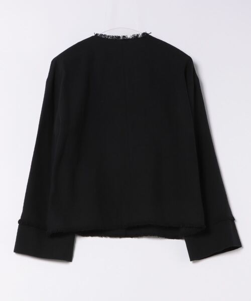 「INTERPLANET」 「cloche」ノーカラージャケット FREE ブラック レディース_画像2