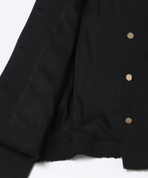 「INTERPLANET」 「cloche」ノーカラージャケット FREE ブラック レディース_画像3