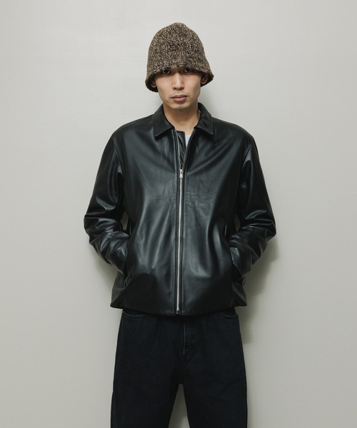 BAL ライダース本革　皮ジャン　日本製 BAL 革ジャン ライダース TECH LEATHER ZIP JACKET メンズ