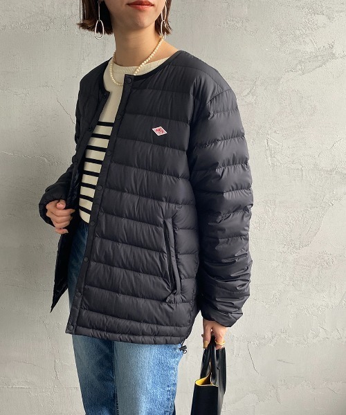 新品　DANTON ブラックチェック ダウンジャケット M Danton（ダントン） ダウンジャケット M ブラック レディース