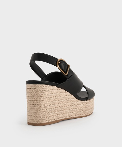 CHARLES ＆ KEITH サンダル クロスオーバー エスパドリーユ