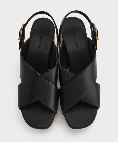 CHARLES ＆ KEITH サンダル クロスオーバー エスパドリーユ