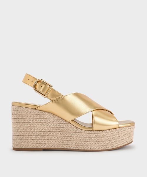 CHARLES ＆ KEITH サンダル クロスオーバー エスパドリーユ