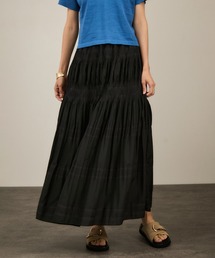 ADAM ET ROPÉ プリーツロングスカート ダークグレー SALON adam et rope' スカート ダイヤプリーツスカート