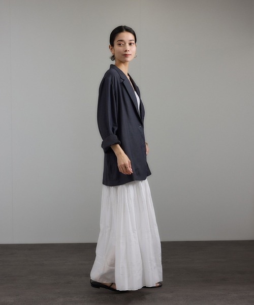 SALON adam et ropé タフタシャーリングスカート サロン アダム エ ロペ SALON adam et rope' タフタシャーリング