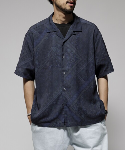 美品！エトロ　ペイズリーオープンカラーシャツ XL相当 三越伊勢丹 | ETRO/エトロ_Men通販 | フローラルペイズリー