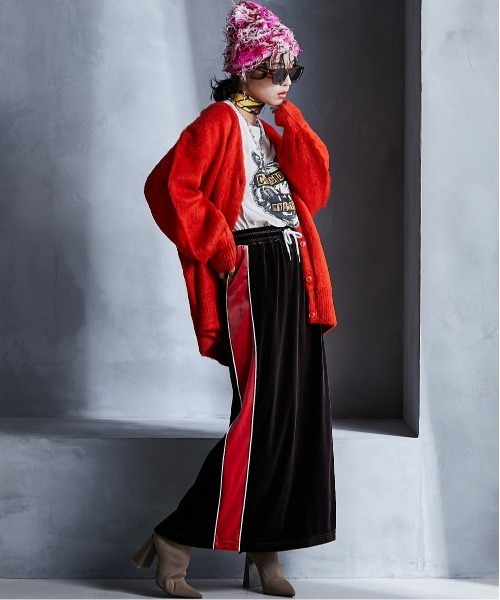 GEVS.（ジェイヴィス） 「SMILELAND」ロングスカート 3L カーキ