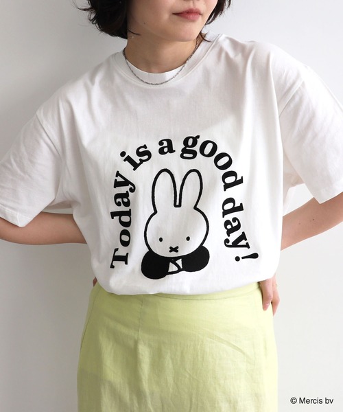 Miffy（ミッフィー） tシャツ 「miffy/ミッフィー」英字プリント半袖T