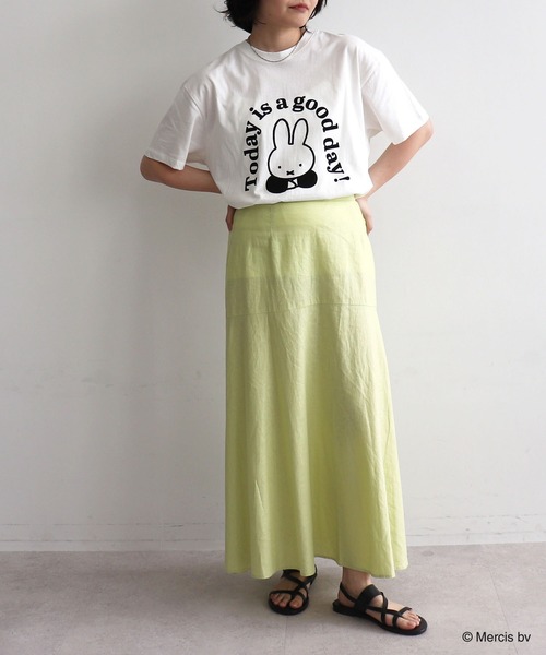Miffy（ミッフィー） tシャツ 「miffy/ミッフィー」英字プリント半袖T 