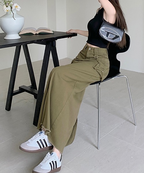ロング スカート ミリタリーテイストAラインロングスカート : ZOZOTOWN ロング スカート ミリタリーテイストAラインロングスカート : ZOZOTOWN