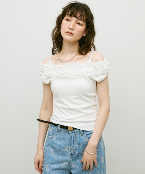 Frill detail sleeveless / フリルディテールノースリーブ レディース