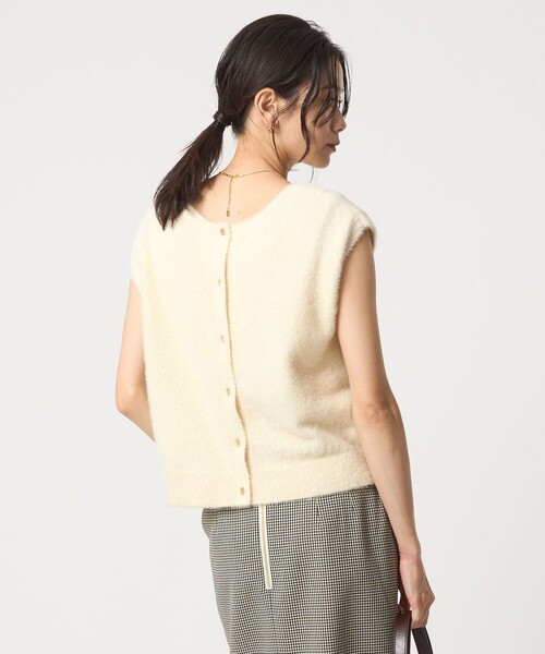 ニット セーター フラッフフェザー 2WAY フレンチスリーブ ニット -ウォッシャブル- レディース
