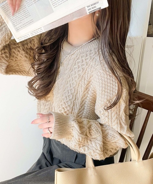 ご購入者様決定【Coutume byFREE's 】ケーブル編みニットセーターナチュラルアランニット aran WOOLLEN MILLS（アランウーレンミルズ） ニット セーター