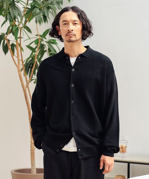 TOWNCRAFT カーディガン ブラック 全国通販】TOWN CRAFT “SHAGGY COLOR KNIT CARDIGAN(モヘア