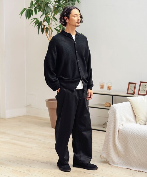 PENNEY'S TOWNCRAFT ブラックカーディガン TOWNCRAFT タウンクラフト カーディガン メンズ PENNEYS SHAGGY
