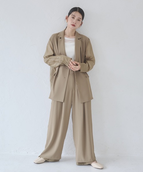 HUNCH - ハンチ　ジャケット　ミドル丈　暖かい hunch（ハンチ） ジャケット テーラードジャケット ポリツイル シアー