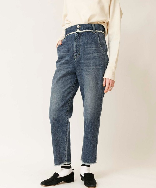 「Johnbull」 加工デニムパンツ LARGE インディゴブルー レディース