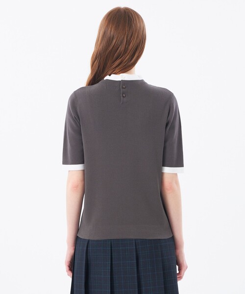 マッキントッシュフィロソフィー ワイドフィット ニット セーター 38 紫 Cleric Collar Knit ワイドフィット(トップス)｜MACKINTOSH PHILOSOPHY