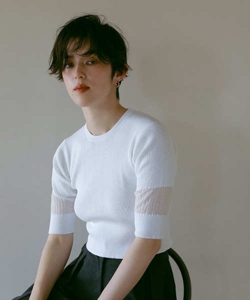 新品タグ付き】ETRE TOKYO ニットセーター(薄手) オフホワイト ETRE