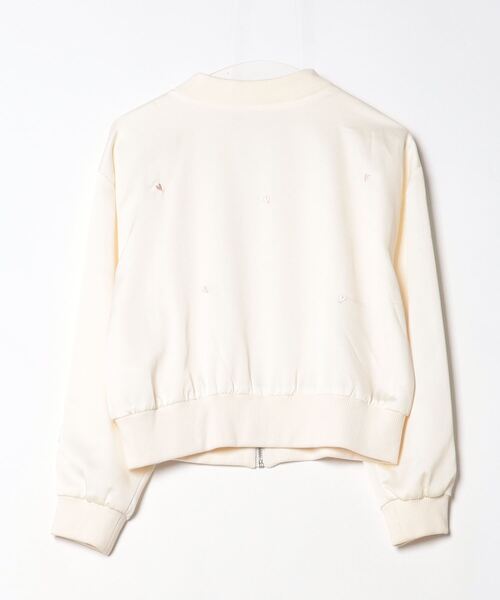 「HONEY MI HONEY」 刺繍ジップアップブルゾン FREE ホワイト レディース_画像2