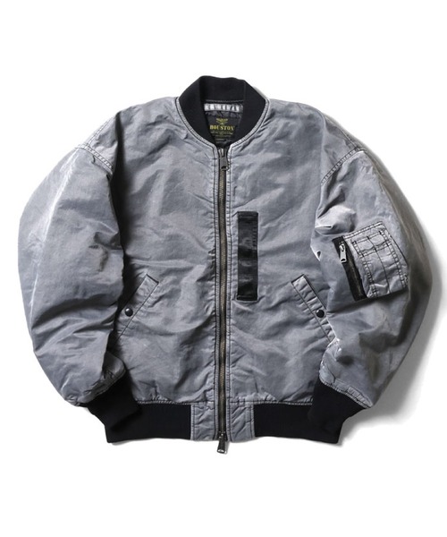 HOUSTON（ヒューストン） ma1 ma-1 HOUSTON ピグメント加工MA-1 メンズ