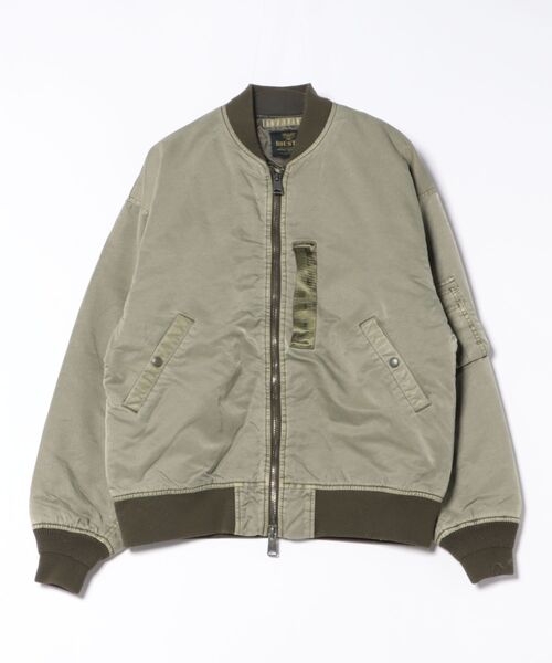 HOUSTON（ヒューストン） ma1 ma-1 HOUSTON ピグメント加工MA-1 メンズ