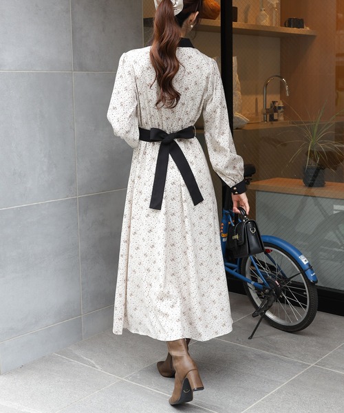 pumpkin port（パンプキンポート） ワンピース 花柄 クレリック リボン