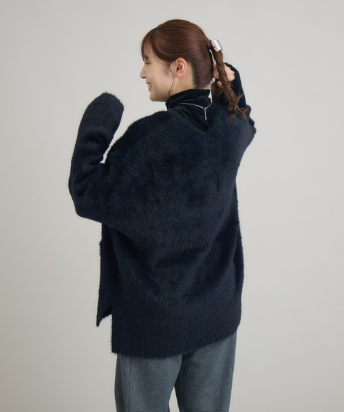 meeny miny カーディガン ねこ「まふゆ」モデル ” シャギー
