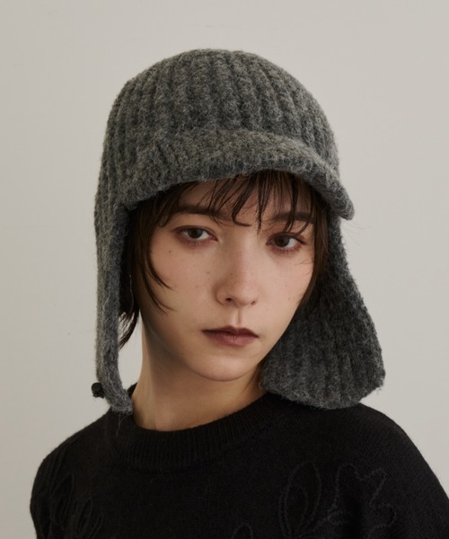 DFFUR. ニット帽 ニットキャップ バルキーニットフライトキャップ